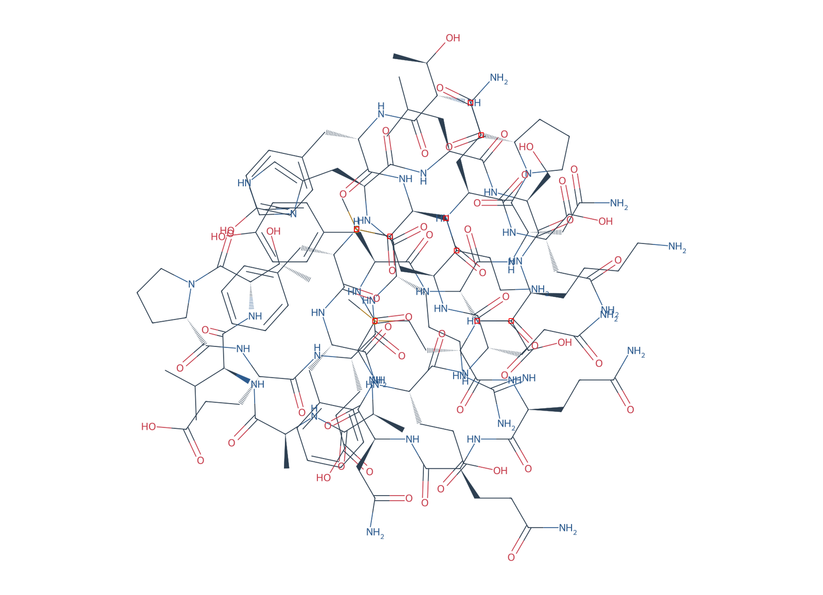 Sequence-derived 2D chemical structure of APP770 fragment (740–770), 31 amino-acid residues.