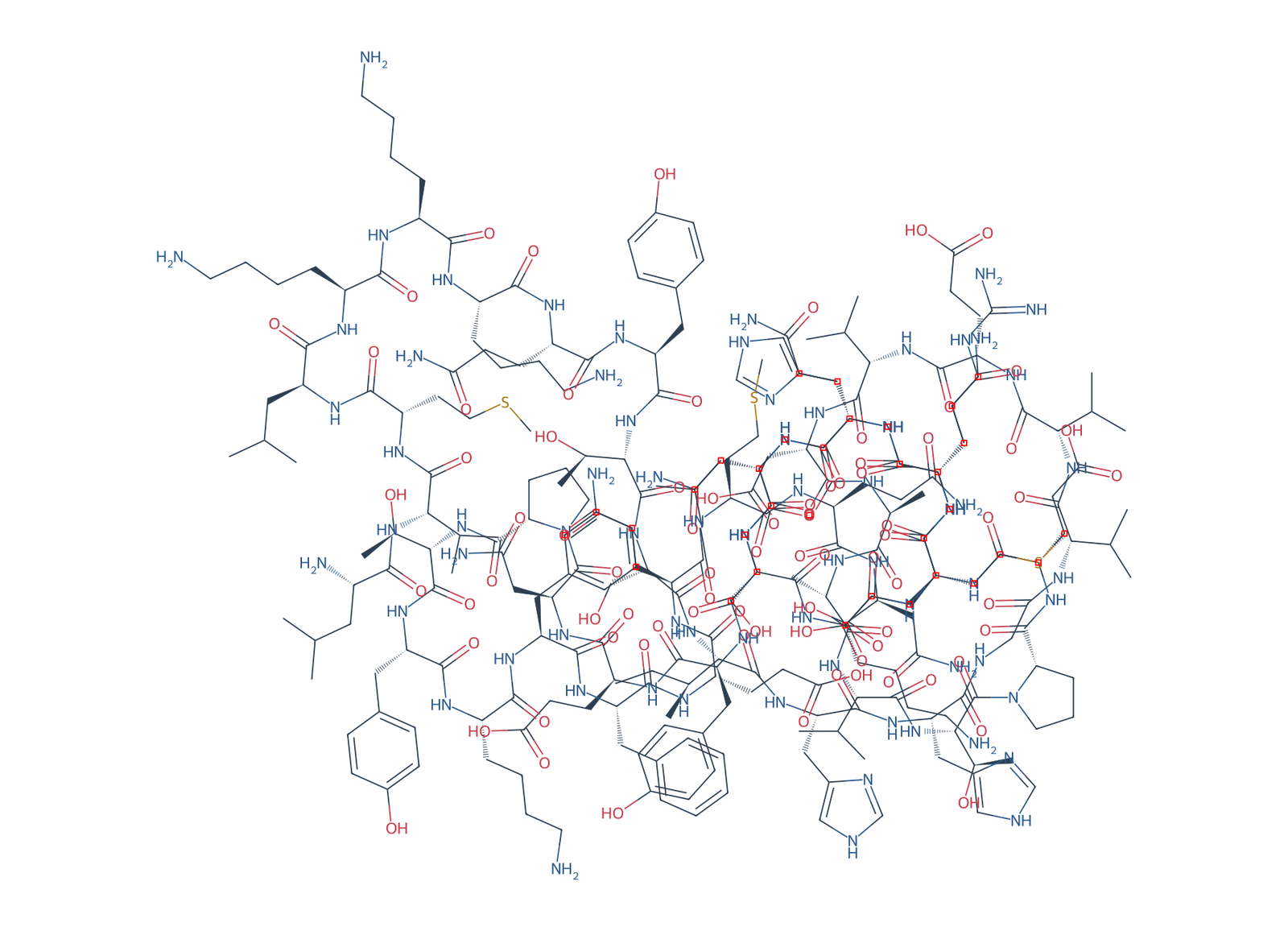 Sequence-derived 2D chemical structure of APP770 fragment (720–770), 51 amino-acid residues.