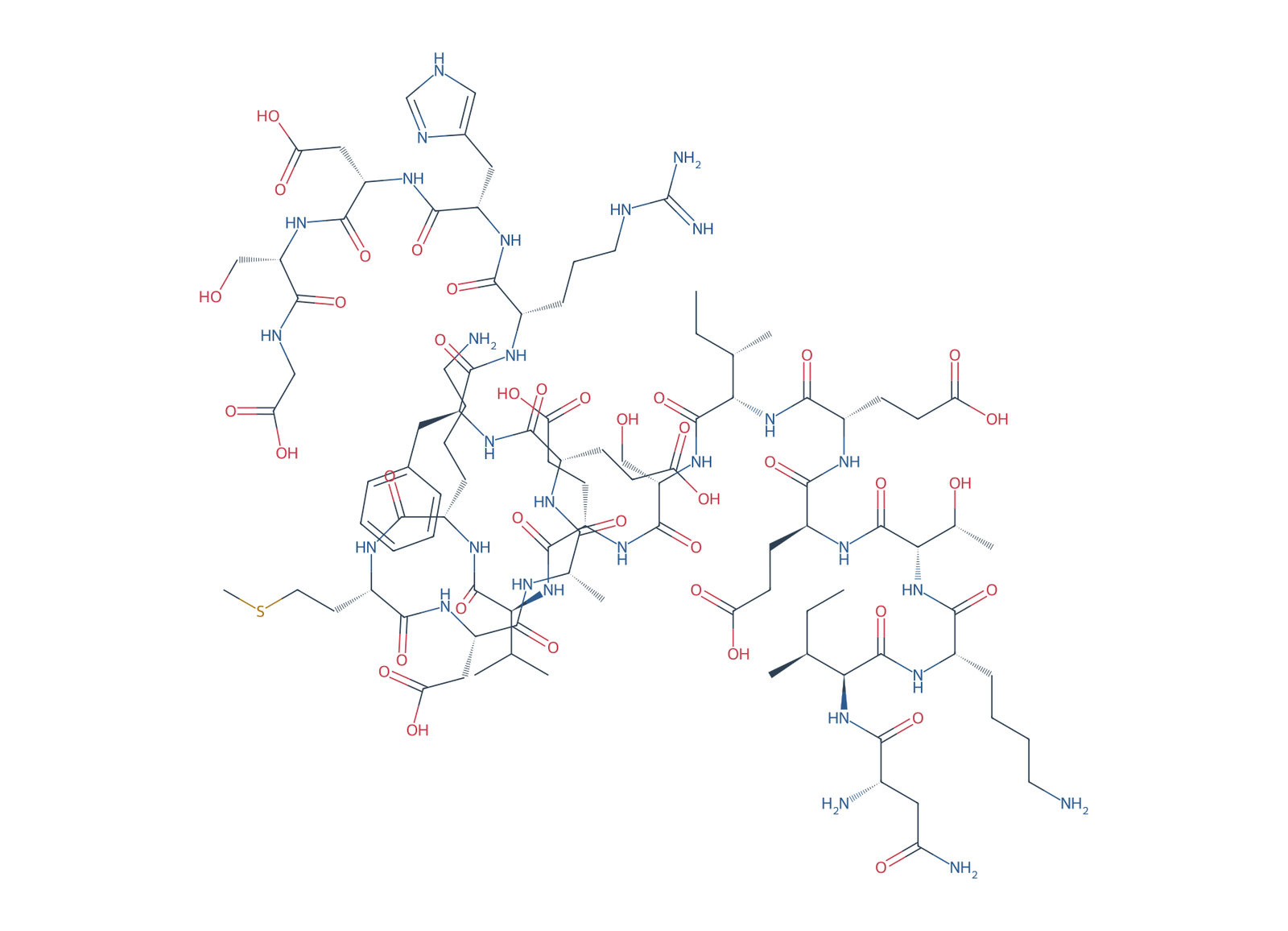 Sequence-derived 2D chemical structure of APP770 fragment (660–680), 21 amino-acid residues.