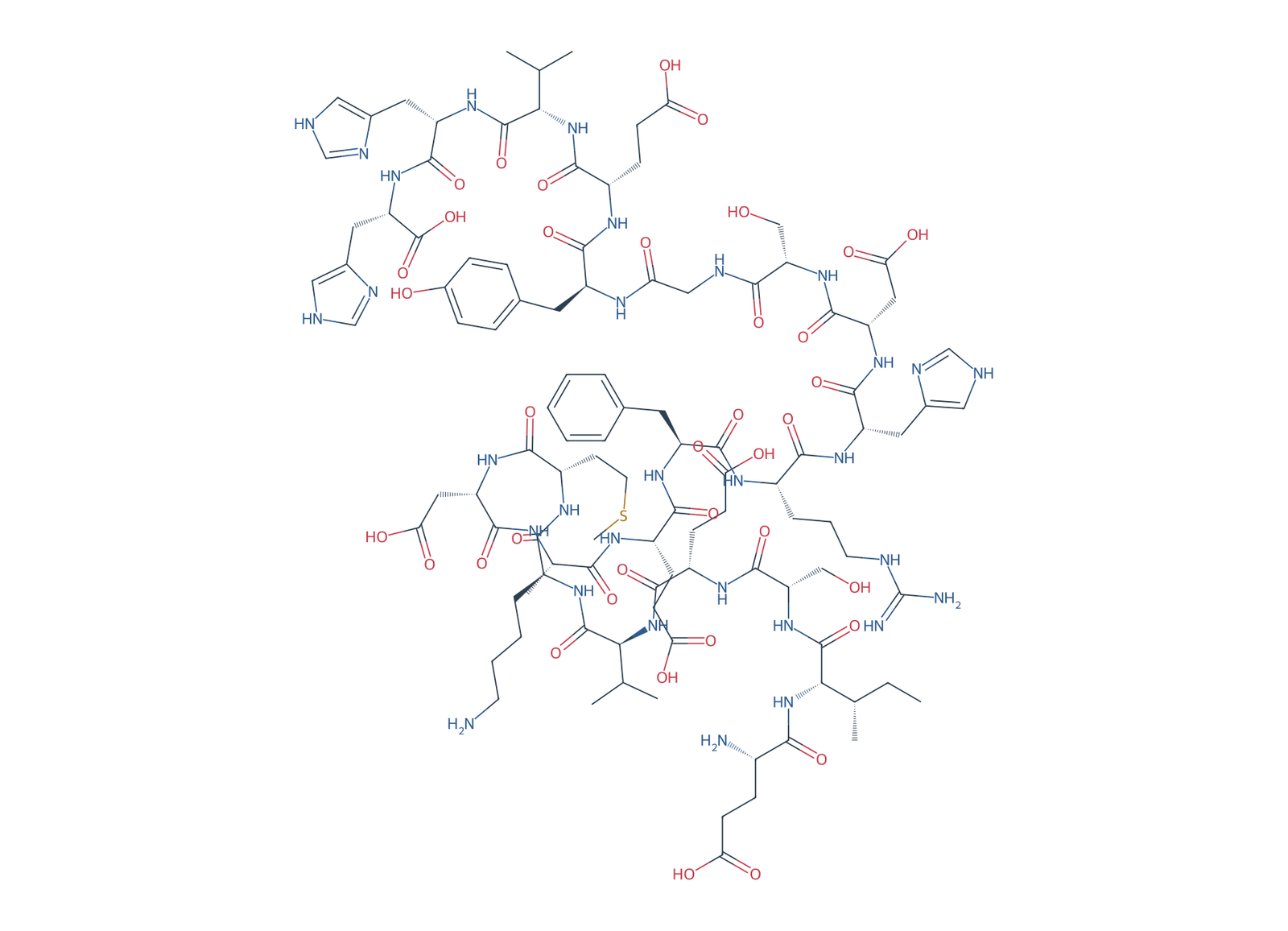 Sequence-derived 2D chemical structure of APP770 fragment (665–685), 21 amino-acid residues.
