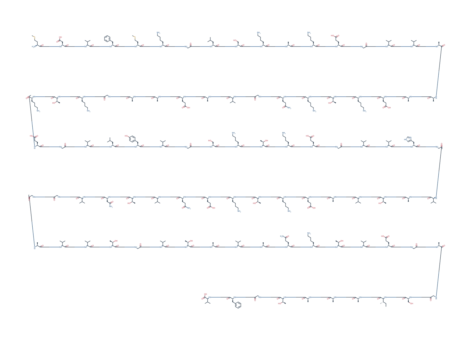 Sequence-derived 2D chemical structure of Alpha-Synuclein fragment (1–95), 95 amino-acid residues.