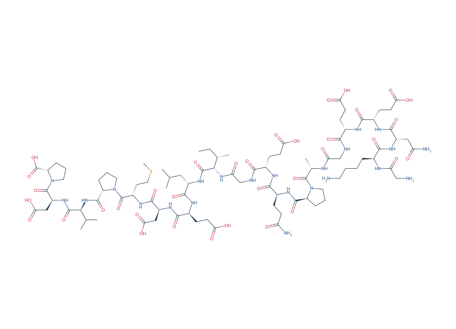 Sequence-derived 2D chemical structure of Alpha-Synuclein fragment (101–120), 20 amino-acid residues.